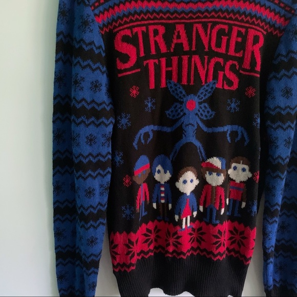 Stranger Things Multicolor Crewneck knit Sweater - Picture 3 of 6